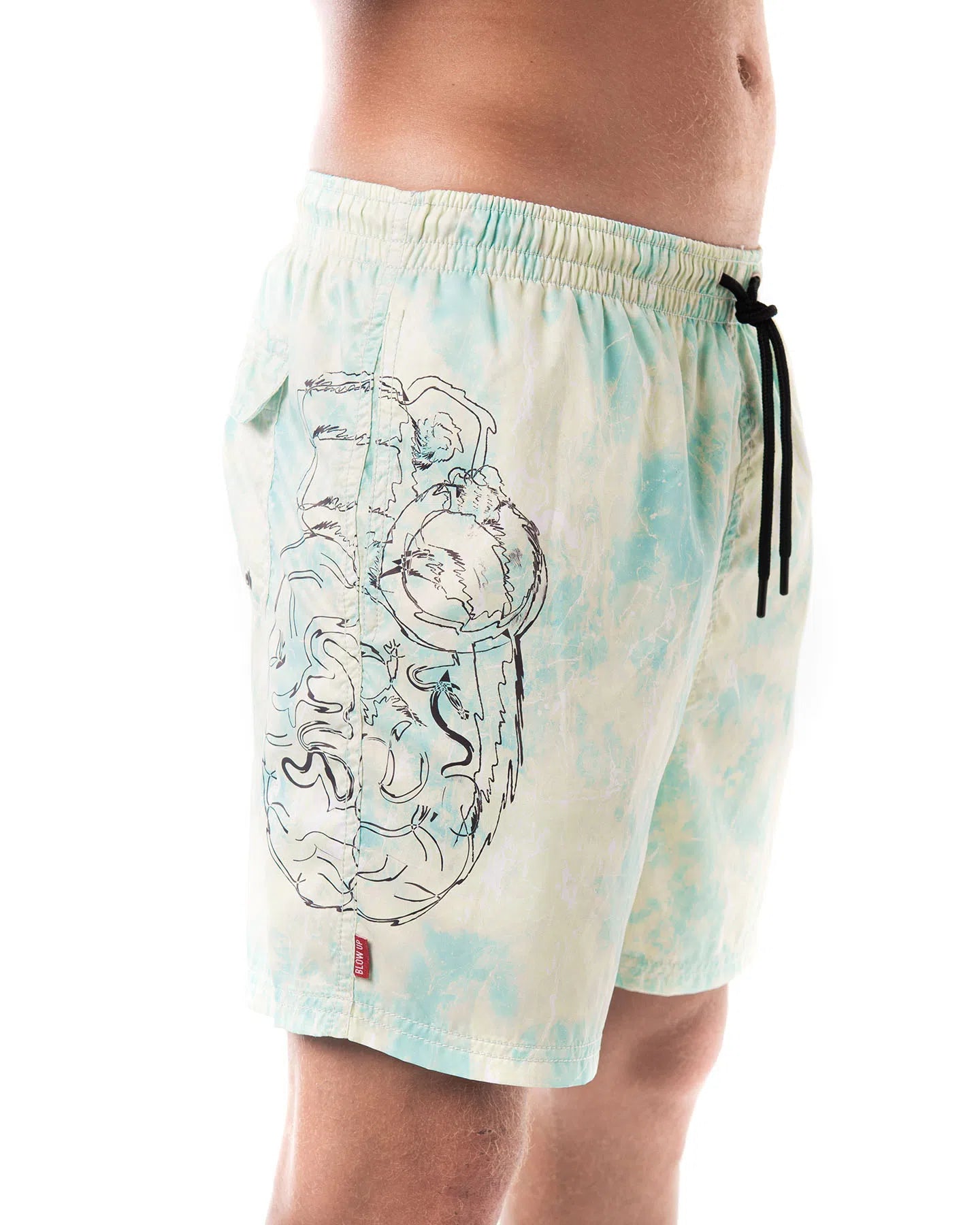 PRINTED SWIM SHORTS | GREEN