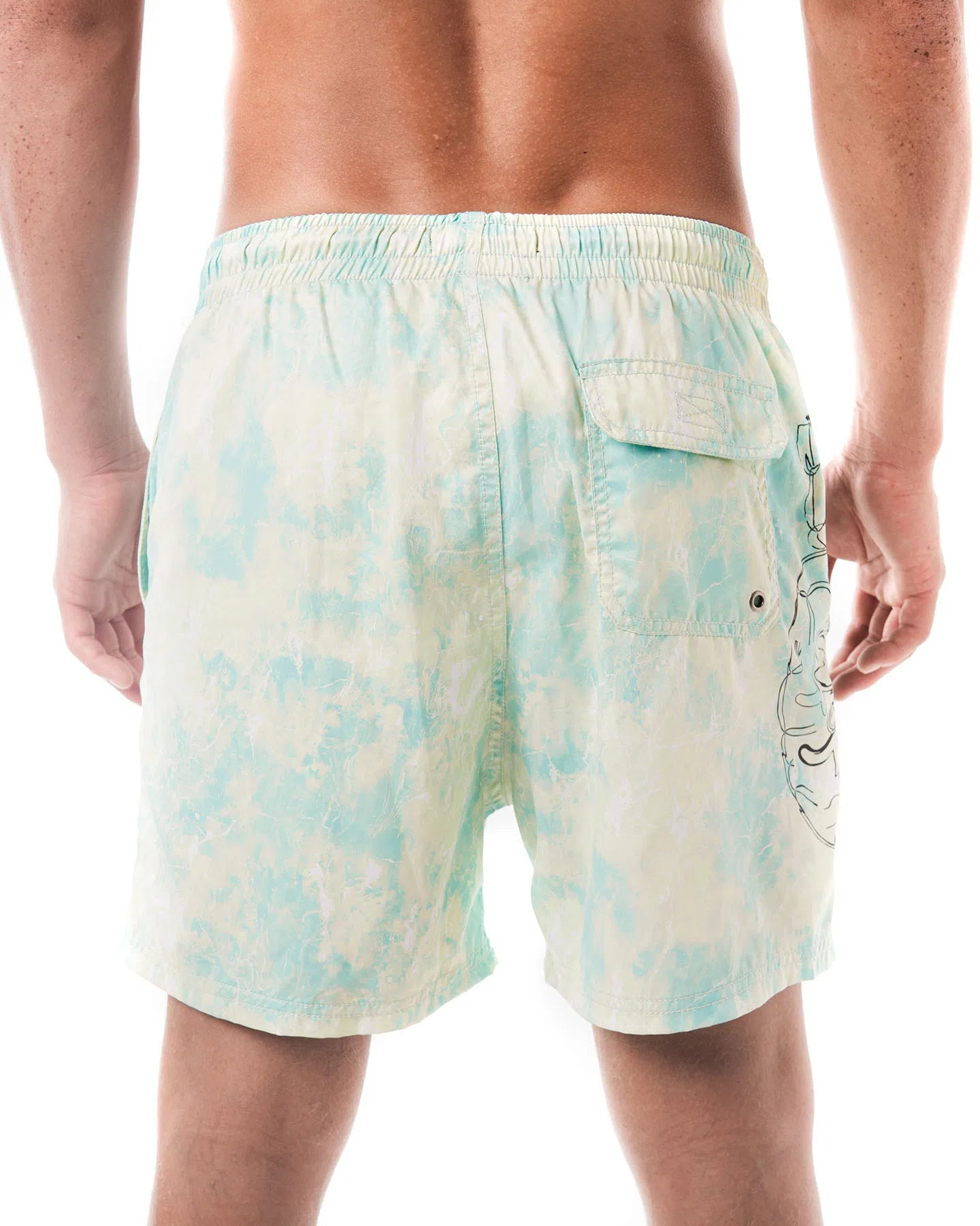 PRINTED SWIM SHORTS | GREEN
