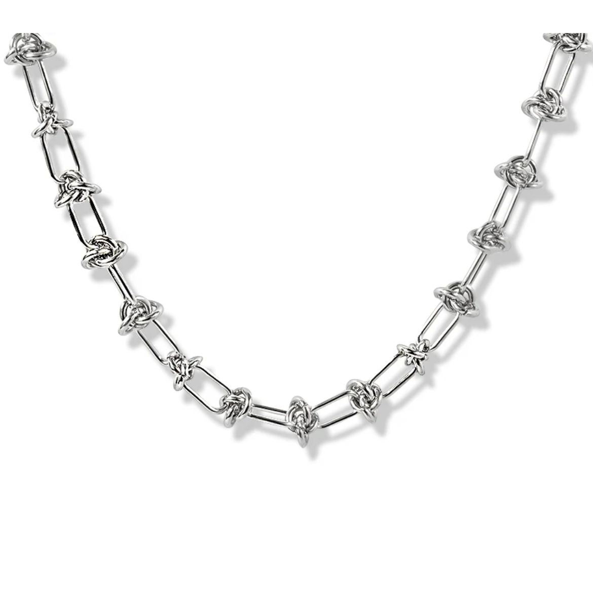 Wire necklace silver