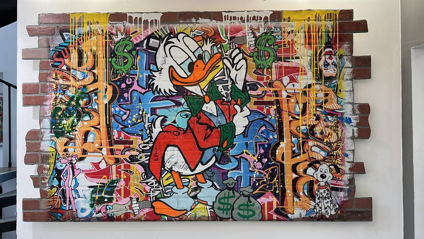 Scrooge Got Cash Brick Wall | Jozza