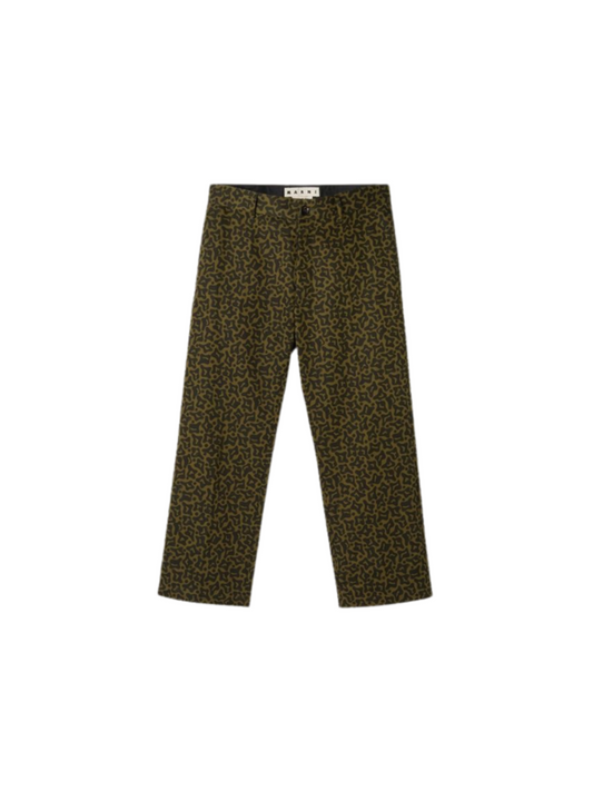 MARNI - CEMO CELLS Heavy cotton cropped pants