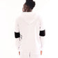 BLACK AND WHITE SIDE LOGO HOODIE