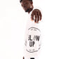 BLACK AND WHITE SIDE LOGO HOODIE