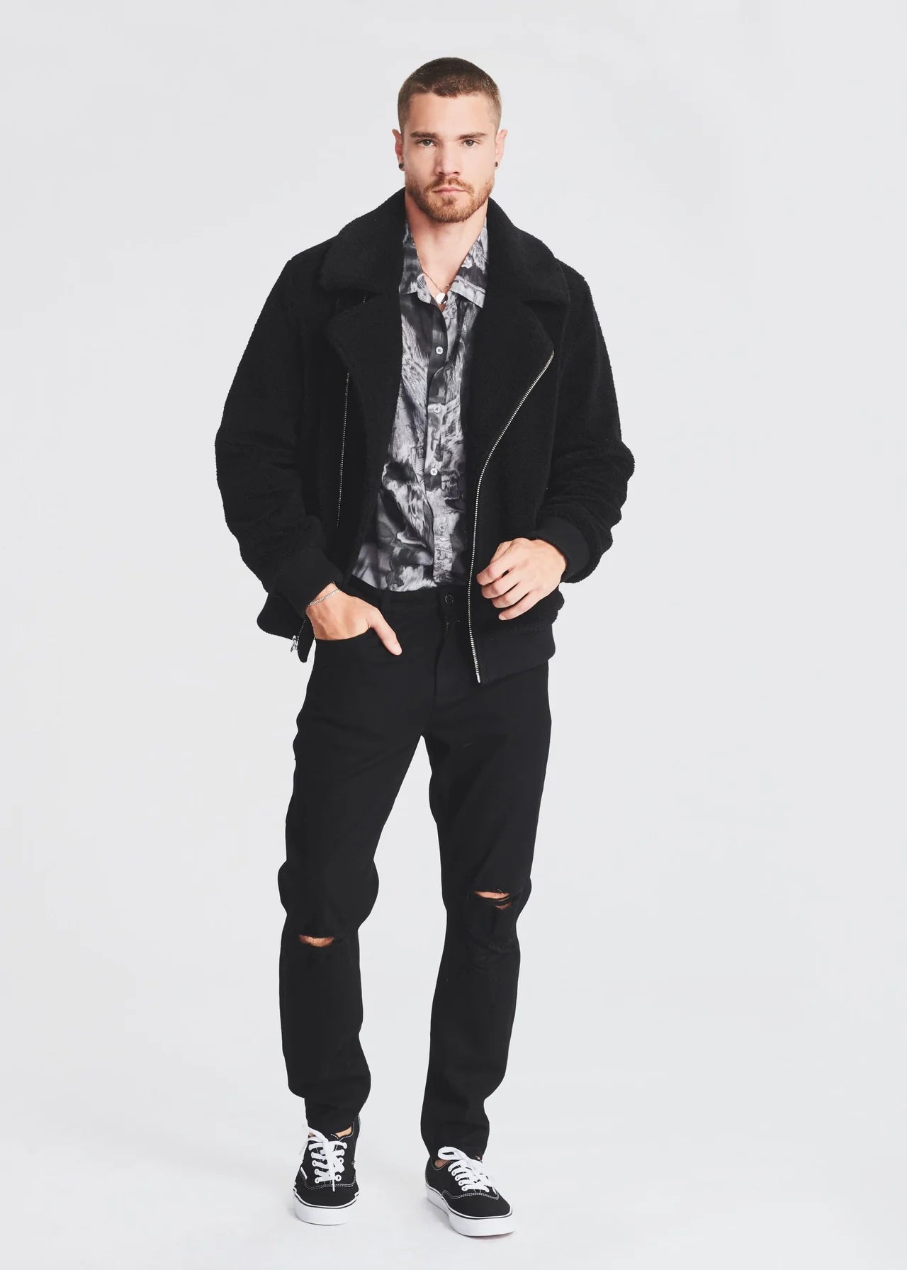 DOWN CHARCOAL BUTTON
