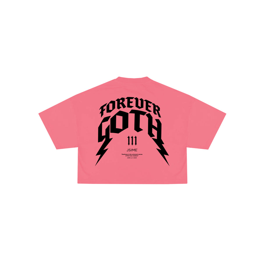 Forever Goth Pink Crop Top
