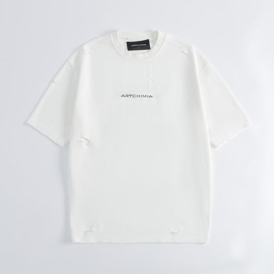 Artchimia l OPEN YOUR F EYES WHITE OVERSIZED T-SHIRT