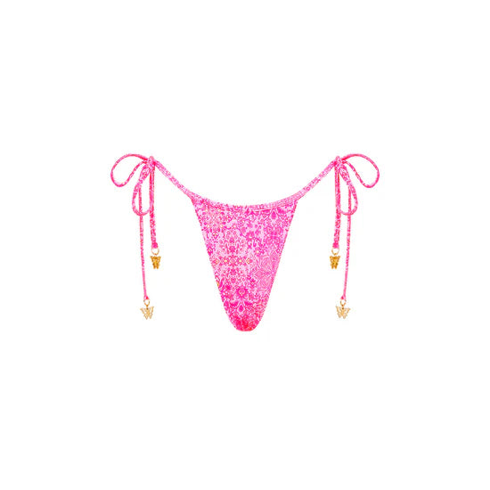 KULANI KINIS - MICRO THONG TIE SIDE BIKINI BOTTOM - ROSE QUARTZ