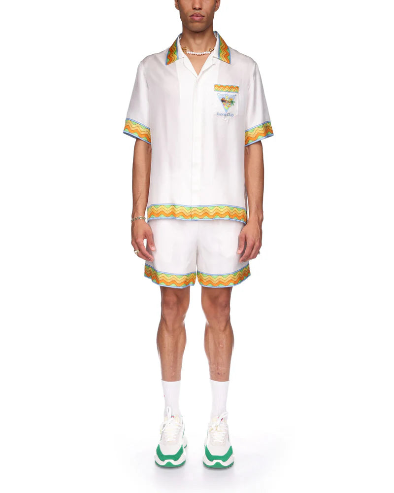 CASABLANCA Afro Cubism Tennis Club Silk Shirt