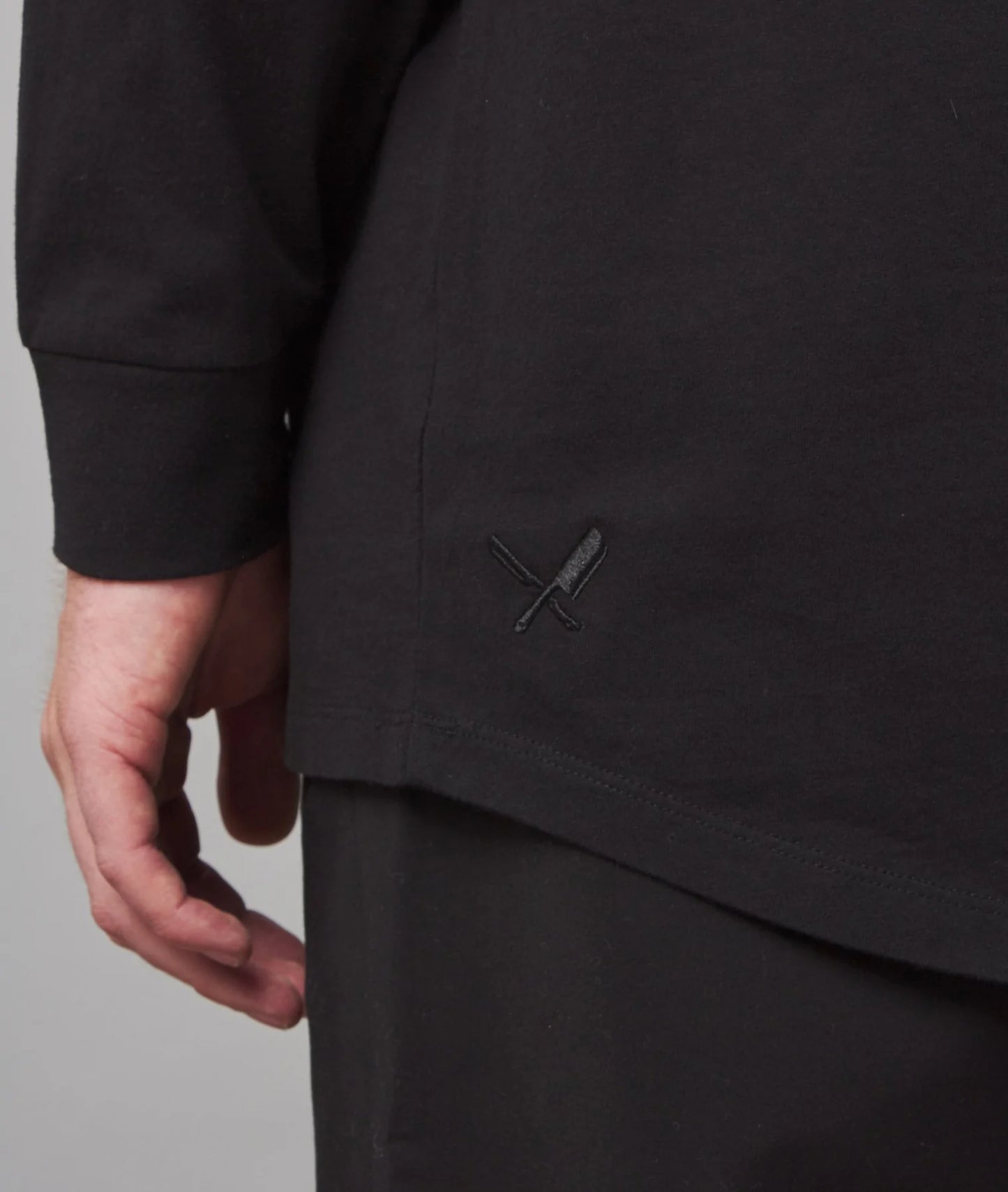 DPC BLACK OVERSIZED LONGSLEEVE SWEATSHIRT / SHIRT