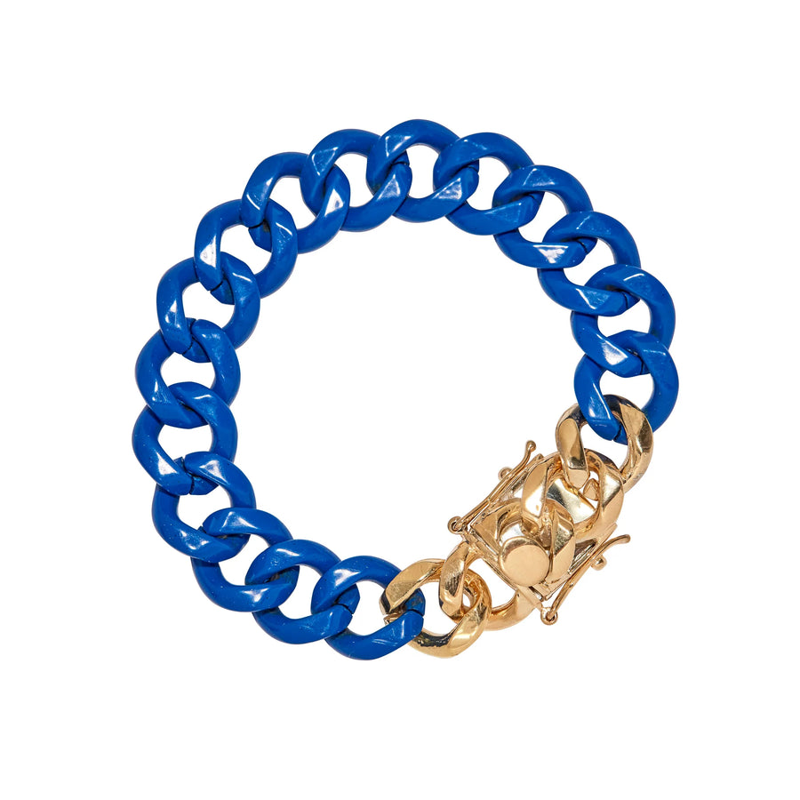 HUES - COBALT BLUE BOX CLASP BRACELET