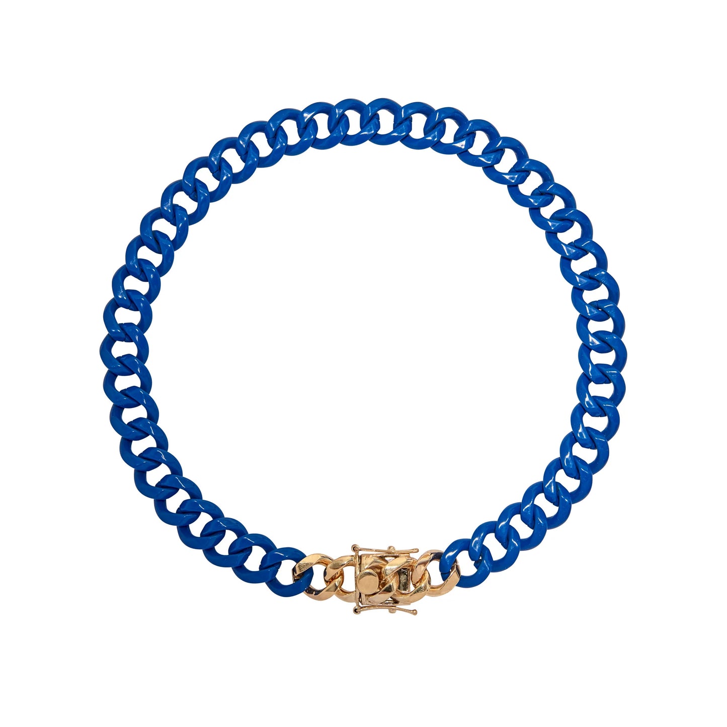 HUES - COBALT BLUE BOX CLASP NECKLACE
