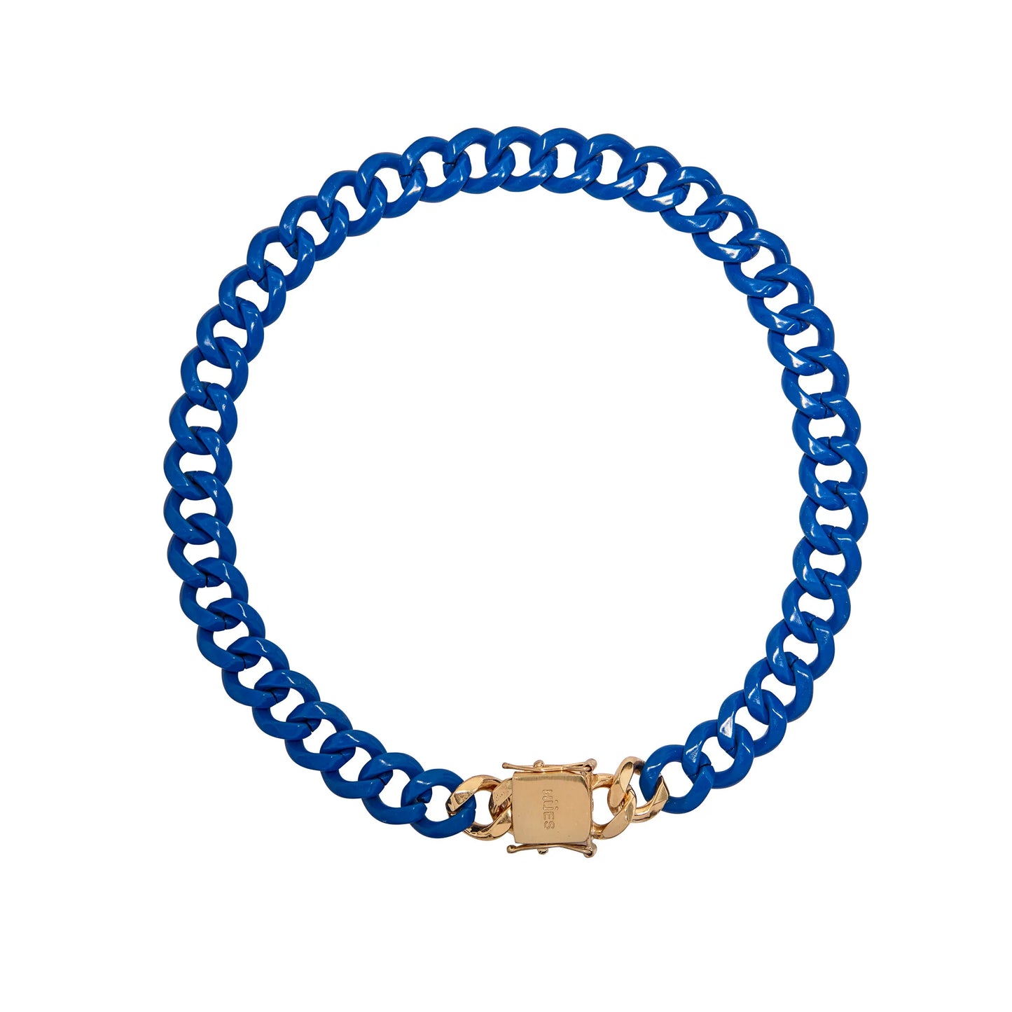 HUES - COBALT BLUE BOX CLASP NECKLACE
