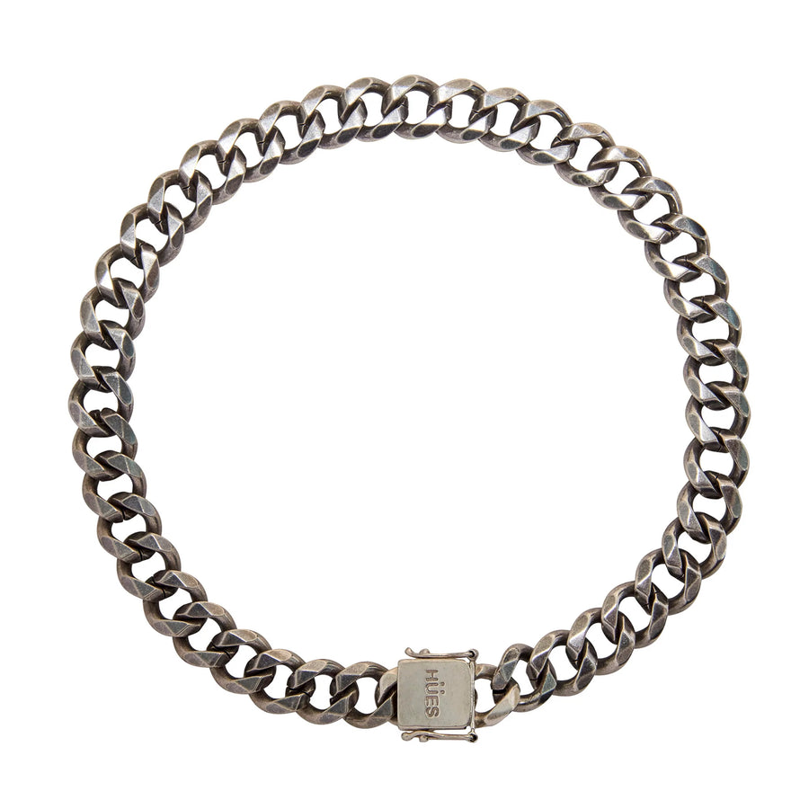 HUES - SILVER  BOX CLASP NECKLACE
