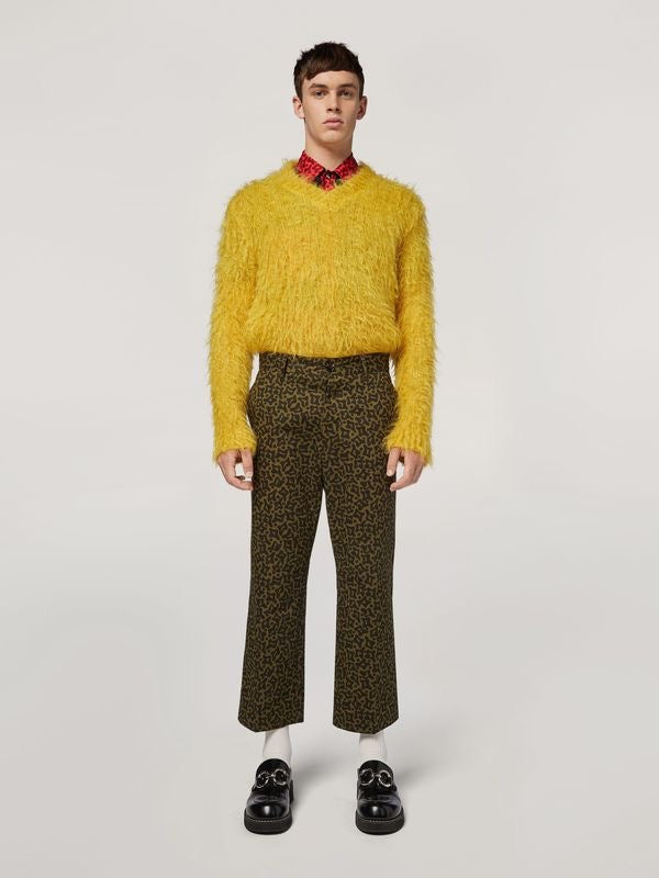 MARNI - CEMO CELLS Heavy cotton cropped pants